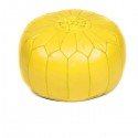 Marokkanisches Designsitzkissen aus Leder in hellblau_ Pouf Sitzhocker Ottoman orientalische Lederkissen Bodenkissen