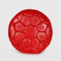 Marokkanisches arkade Designsitzkissen aus Leder in orange_ Pouf Sitzhocker Ottoman orientalische Lederkissen Bodenkissen